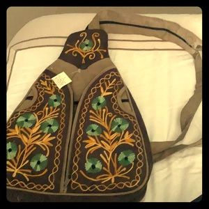 Embroidered Crossbody/Backpack